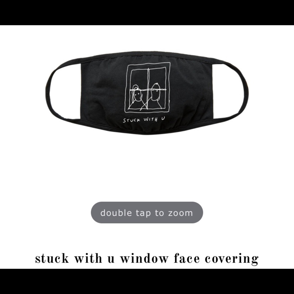 NWOT Ariana Grande & Justin Window Face Mask